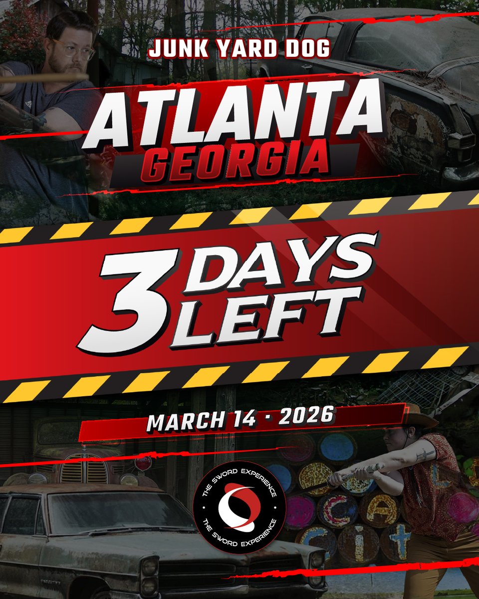 3 DAYS OUT. FINAL WARNING, ATLANTA. ⚔️🔥

This Saturday — March 14
📍 Old Car City USA (White, GA)
🕤 Check-in 9:30AM

If you want this, move now:
swordxp.com/event/elite-ev…
