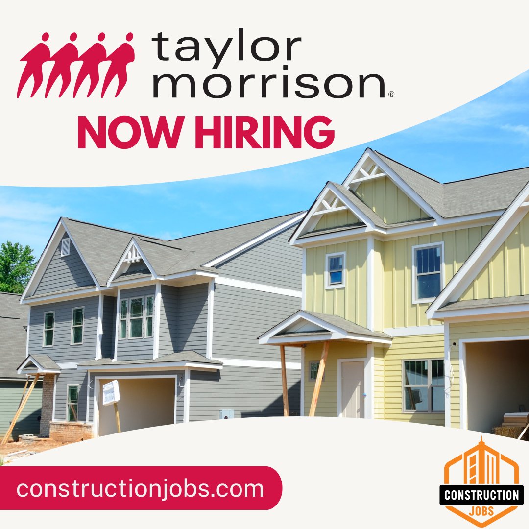 Find your next job at Taylor Morrison. Currently hiring Sales Managers, Customer Service Representatives, Analysts, Superintendents, Interns, and more!

Don't wait and apply for free today at constructionjobs.com/employer/rlee@… 

#constructionjobs #taylormorrison #hiring