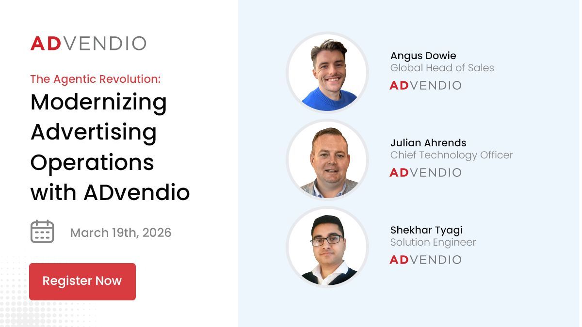 ADvendio's tweet photo. How do you implement ADvendio’s Revenue OS for Agentic Advertising while maintaining total control? 

Join Angus Dowie, Julian Ahrends, and Shekhar Tyagi as they break down the roadmap for the modern media landscape.

Register Now: https://t.co/4PuVOuFr3m

#adtech #salesforce https://t.co/Ipnb3y7LCA