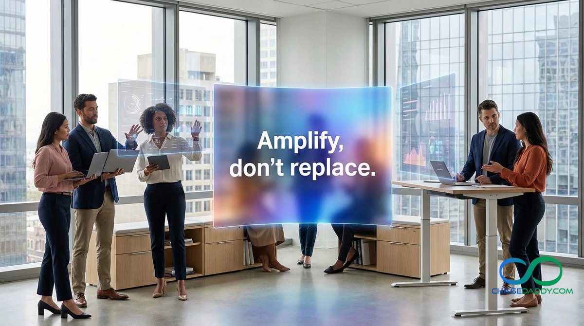 ChaseDaddyTV's tweet image. Most people fear AI will replace us: until they see how it can amplify creativity, not end it. The AI Amplification Revolution isn’t about losing jobs, it’s about unlocking new ways for brands to thrive. Ready to amplify your impact? #marketing #AI #digitalrevolution