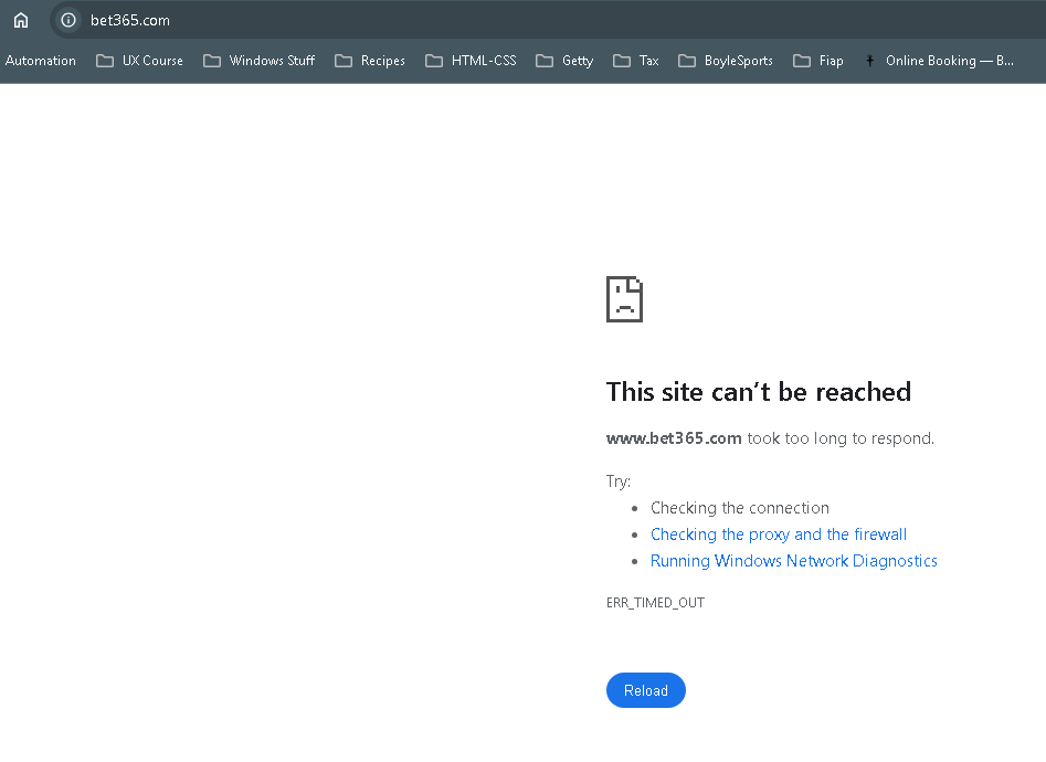 markst33's tweet photo. @bet365 whats going on...unable to access the site https://t.co/ZbqyWrHc7N