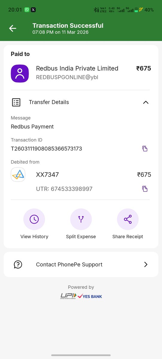 sidvakkund's tweet photo. @redBus_in I am literally pissed of today.
My money has been debited twice but didn't get a confirmation on booking.

And I am trying to reach by helpline number but no positive response.

Immediately refund the amount. https://t.co/BQz7qgEnxQ