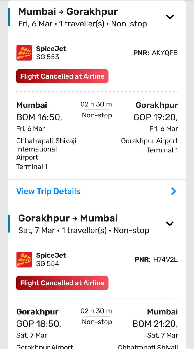 pradeepsingh741's tweet photo. @goibibo when will I get refund? Both flights were cancelled by airline. https://t.co/pr0mbGo7SX