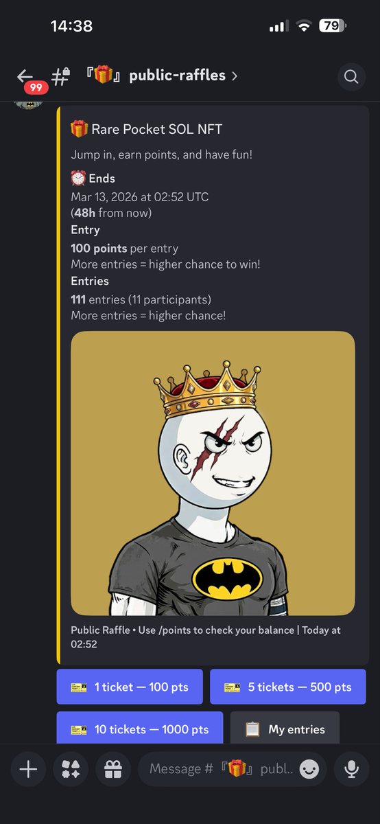 We’re raffling NFTs daily in Discord come join the fun (link in bio).

Free mint → 0.22 SOL floor , Only 46 NFTs listed right now. , 1 $SOL Fp coming.

The game is live, and $BALL is launching on <a href="/Pumpfun/">Pump.fun</a> soon.

✨ Free NFT  : 1 Winner l 24H  
Task :  Follow <a href="/Pocket_SOL/">PocketSol</a> Like &amp;