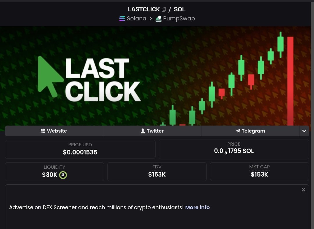 TheSkait's tweet photo. @MemeRetire I’m watching $lastclick closely.

The ecosystem is quietly gaining traction and the game keeps attention flowing.

More players means more eyes, more momentum around the token.
Still early but the setup is getting interesting.
don't blink https://t.co/AUpKf9Twzx