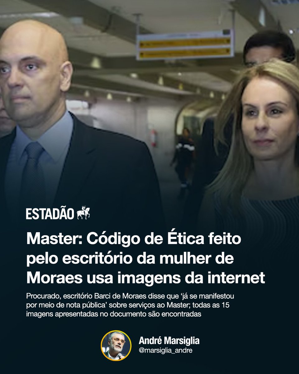 Uma rápida busca no Google permite encontrar todas as 15 imagens internas do Código de Ética do Banco Master, feito pelo escritório da advogada Viviane Barci de Moraes, mulher do ministro Alexandre de Moraes, do Supremo Tribunal Federal (STF), em um contrato milionário.

Os