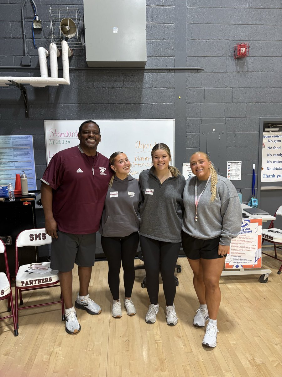 SmyrnaPhys_Ed's tweet photo. We had a great time with these former @SmyrnaMiddle panthers today! #jobshadowday #PantherPride https://t.co/vv5qAtMghx