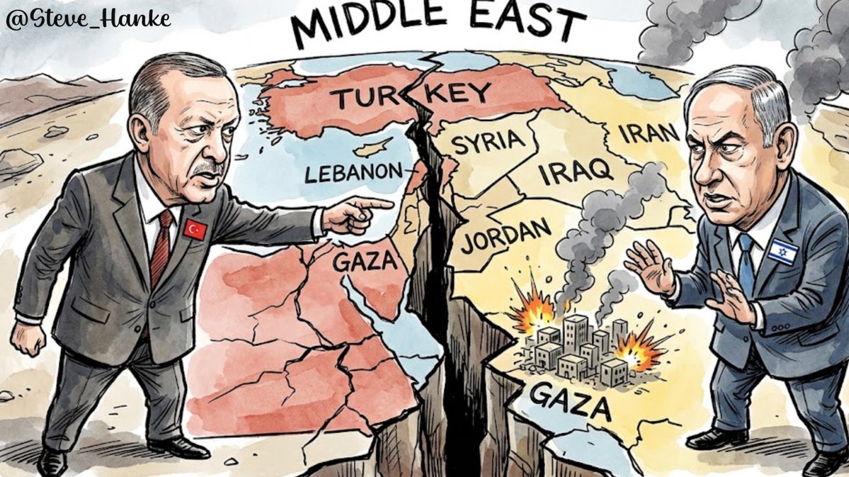 steve_hanke's tweet photo. #TurkeyWatch 🇹🇷: President Erdoğan warns:

“We must not fall for the Zionist massacre network’s game of “killing the bird with someone else’s stone”. We are taking the necessary precautions against bloody scenarios that some want to stage in our region.” https://t.co/2JesCmUlN4