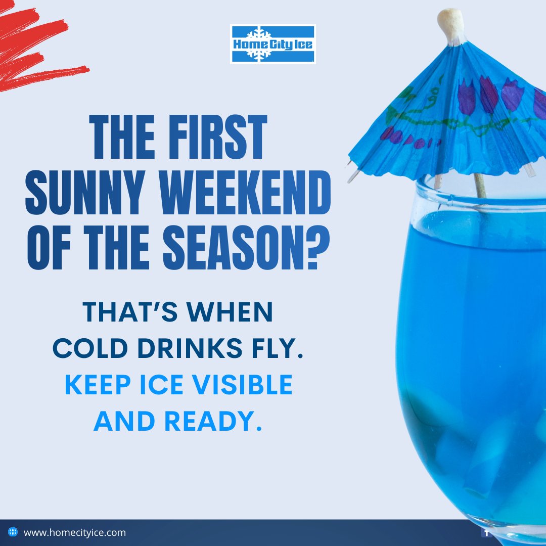 HomeCityIce's tweet image. Warm weather means higher demand for cold drinks. Make sure your ice merchandisers are visible, stocked, and ready for the first sunny weekend rush. Count on Home City Ice for reliable service. homecityice.com

#HomeCityIce #IceDelivery #RetailReady #BusinessSolutions
