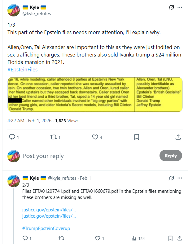 kyle_refutes's tweet photo. 🥱🥱I talked about this a month and a half ago... there's more in this than just them redacting. 

#epsteinfiles (#epsteinfiles, doesn't pop up, I have to type it now. @elonmusk, eat a dick, pedophile) https://t.co/GuRXngcLAB