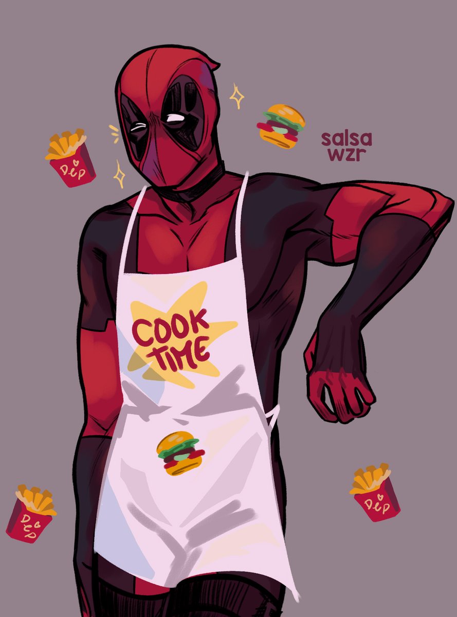 salsawzr's tweet image. cooking time 🍟🍔🍴art 2022
slightly suggestive*
#deadpool #fanart