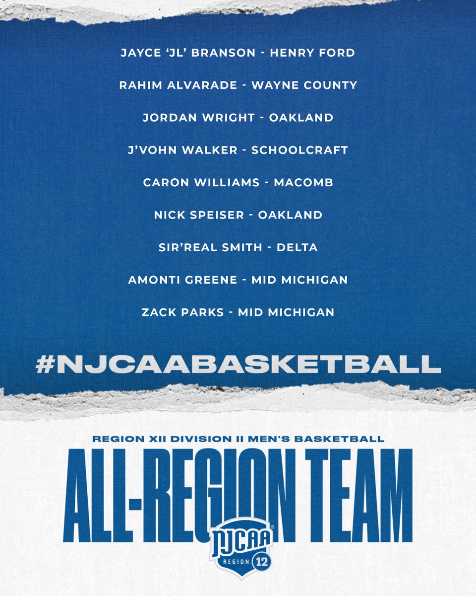 NJCAA Region 12 tweet media