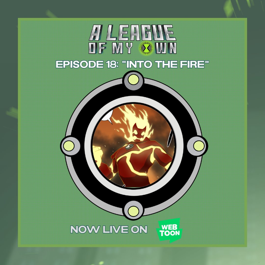 Okay, so all Heatblast has to do is defeat four combatants who gave Superman and Supergirl a hard time... I'm sure he's got this...

Episode 18 of "A League of My Own" is live now on Webtoon.

Read here: webtoons.com/en/canvas/a-le…

#Ben10 #DCAU #fancomic #webtoon #aleagueofmyown