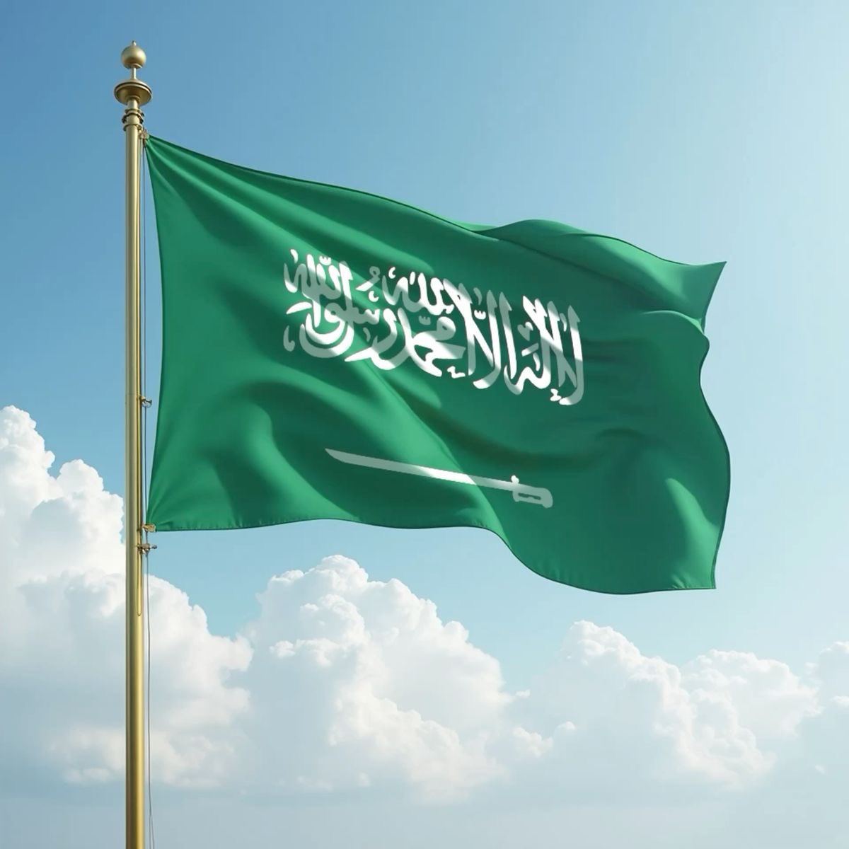 كُلّما رأيتهُ خفّاقًا 
يخفق فؤادي معهُ بكل انتماء وحُبّ
ويدعو من القلب:
دُمتَ عالِيّاً، عزيزًا، مُرفرِفًا بشموخ
خفّاقًا بأمانٍ وازدهار وسلام 🇸🇦 

#يوم_العلم