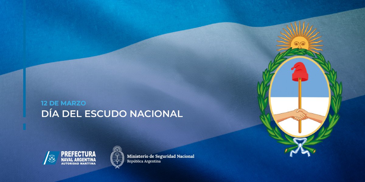 PrefecturaNaval's tweet photo. Hoy conmemoramos el Día del Escudo Nacional Argentino, símbolo de unidad, libertad y compromiso con los valores que construyen nuestra Nación. 🇦🇷
Una fecha para recordar la historia y los ideales que nos representan como argentinos. https://t.co/Lc7fAjEuqe