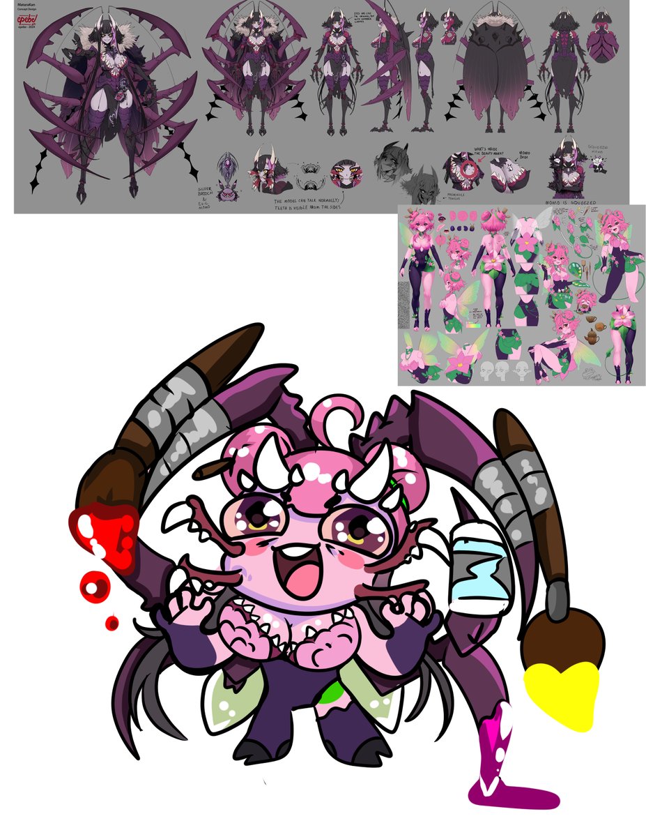 Master_Biggles's tweet photo. Vtuber Fusion concept between @FroggyLoch  and @MataraKan  SHE is evil but really excited to draw. 
I really love this. 🥺
#ribbart  #kancraft https://t.co/yaV0E1ivFa