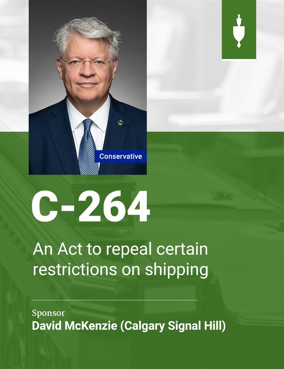 HoCChamber's tweet photo. David McKenzie introduced Bill #C264 in the #HoC.
📜 The full text of the Bill will be available later today: https://t.co/w7U08AyH3f https://t.co/vbceqN4G8Q