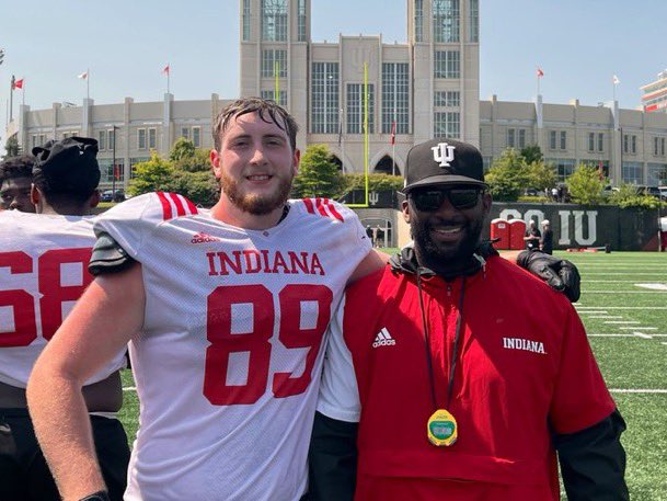 GavynXLCombs33's tweet photo. I will be returning to Bloomington on June 2nd to attend the @CCignettiIU Elite Camp with @IndianaFootball 

I look forward to seeing you again @MattWilsonDPP @Coach_PatKuntz @coach_buddha and competing with the best players in the area

#NeverDaunted #IUFB #GoHooisers🦬 https://t.co/ZPYrmaNWm6