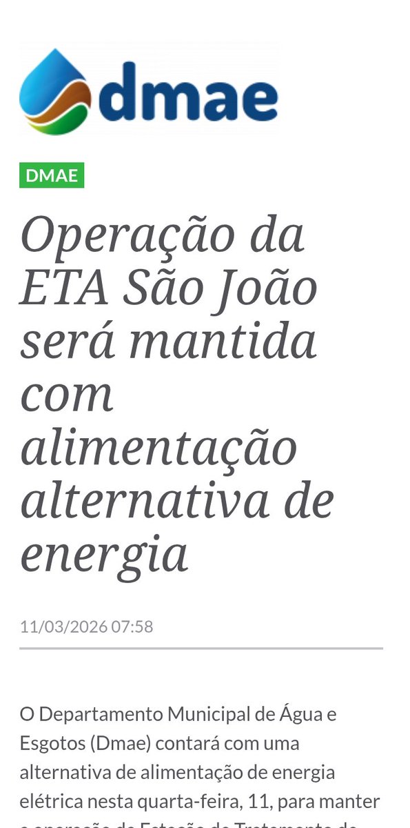 iedarisco's tweet photo. Não sei por que ainda fico admirada. Foi anunciado que a São João não seria desligada. E a água faltou! Cadê a fonte alternativa? Só a ETA seria preventivamente preparada ou as EBATs estão sem luz, também? @dmaepoa @Prefeitura_POA @SebastiaoMelo https://t.co/MLfxL44jot