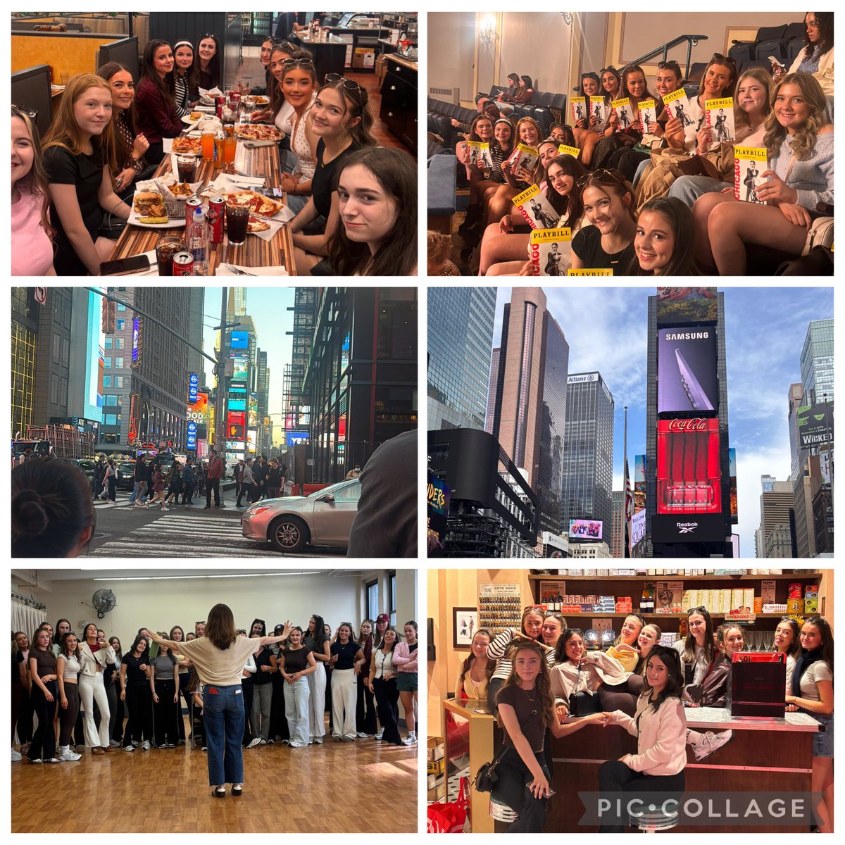 stcatherines247's tweet photo. Times Square, Broadway shows, Chicago workshop and a taste of NYC! #HavingABall #Corunum https://t.co/OZI716bxon