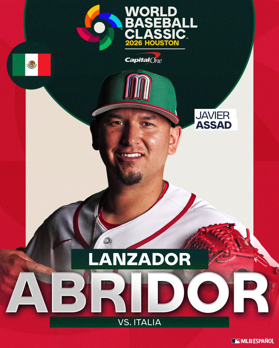 ¡Javier Assad será el lanzador abridor de México para el juego de esta noche contra Italia! 🇲🇽 #WorldBaseballClassic

MLB Español x <a href="/CapitalOne/">Capital One</a>