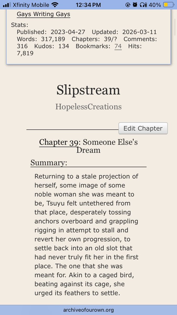 HopelxCreations's tweet photo. GODSPEED MY GOOD GAYS, FOR YOUR WAIT IS OVER. FEAST YER EYES UPON THE LARGEST CHAPTER IN SLIPSTREAM AT NEARLY 18k!!
#tsuchako #togachako #tgchk #tsuyu #ochako #mha #mhafanfic #bkdk
https://t.co/Ur74AqX5cg https://t.co/p1yjF1hxYx
