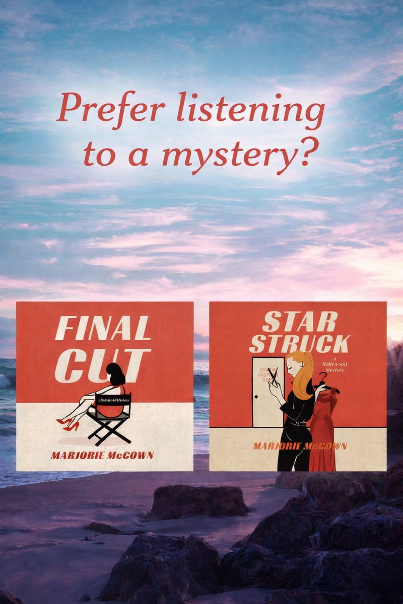 eastlamm's tweet photo. For Your Consideration:
FINAL CUT and STAR STRUCK are available in audiobook — perfect for spring break vacations that include long drives, beach walks, or just relaxing with a Hollywood whodunit.
Discover more at https://t.co/kHFL9izM9W
#AudiobookLovers #AudiobookAddict #MysteryAudiobook #HollywoodMystery #BehindTheScenesHollywood #MysteryReaders #CrimeFiction #ListenToBooks #Bookstagram
