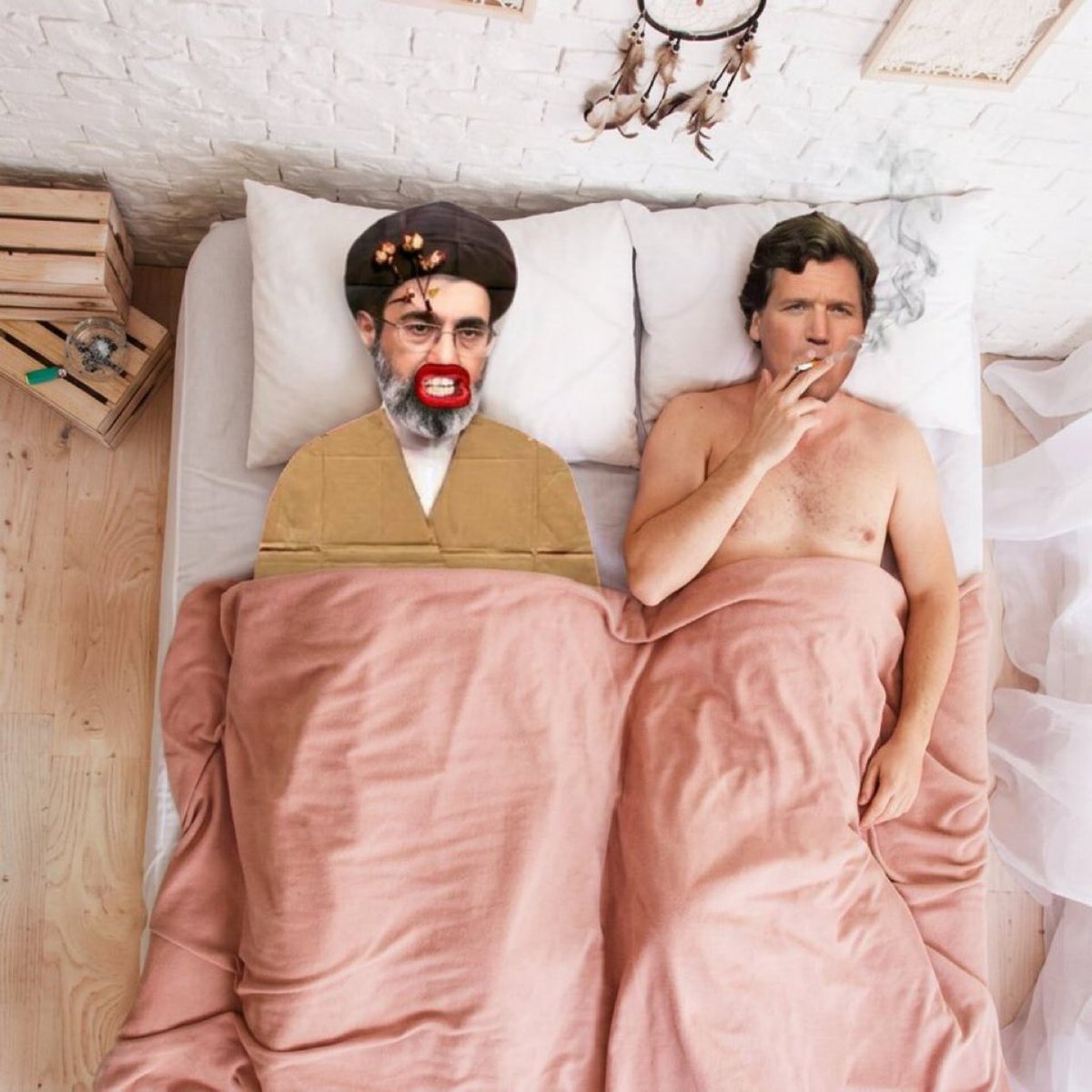 LauraLoomer's tweet photo. Remember when @TuckerCarlson said a Demon “attacked him in his sleep” and clawed his chest? https://t.co/cpffQN3d6O