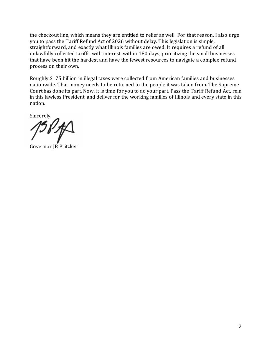 Governor JB Pritzker tweet media