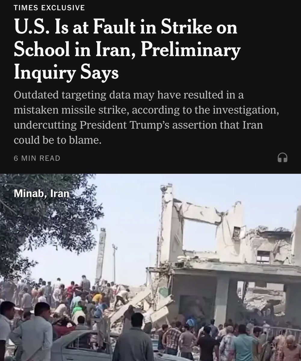 US investigation exposes Trump’s lies about the US missile strike on an Iranian girls school that killed over 170 people mainly school girls. It was a US attack. End AUKUS, pull Australian troops out of this awful illegal war.