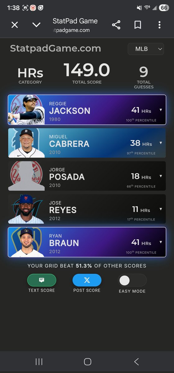 MichaelMetzJr1's tweet photo. @StatpadGame https://t.co/L5yByg4yuM