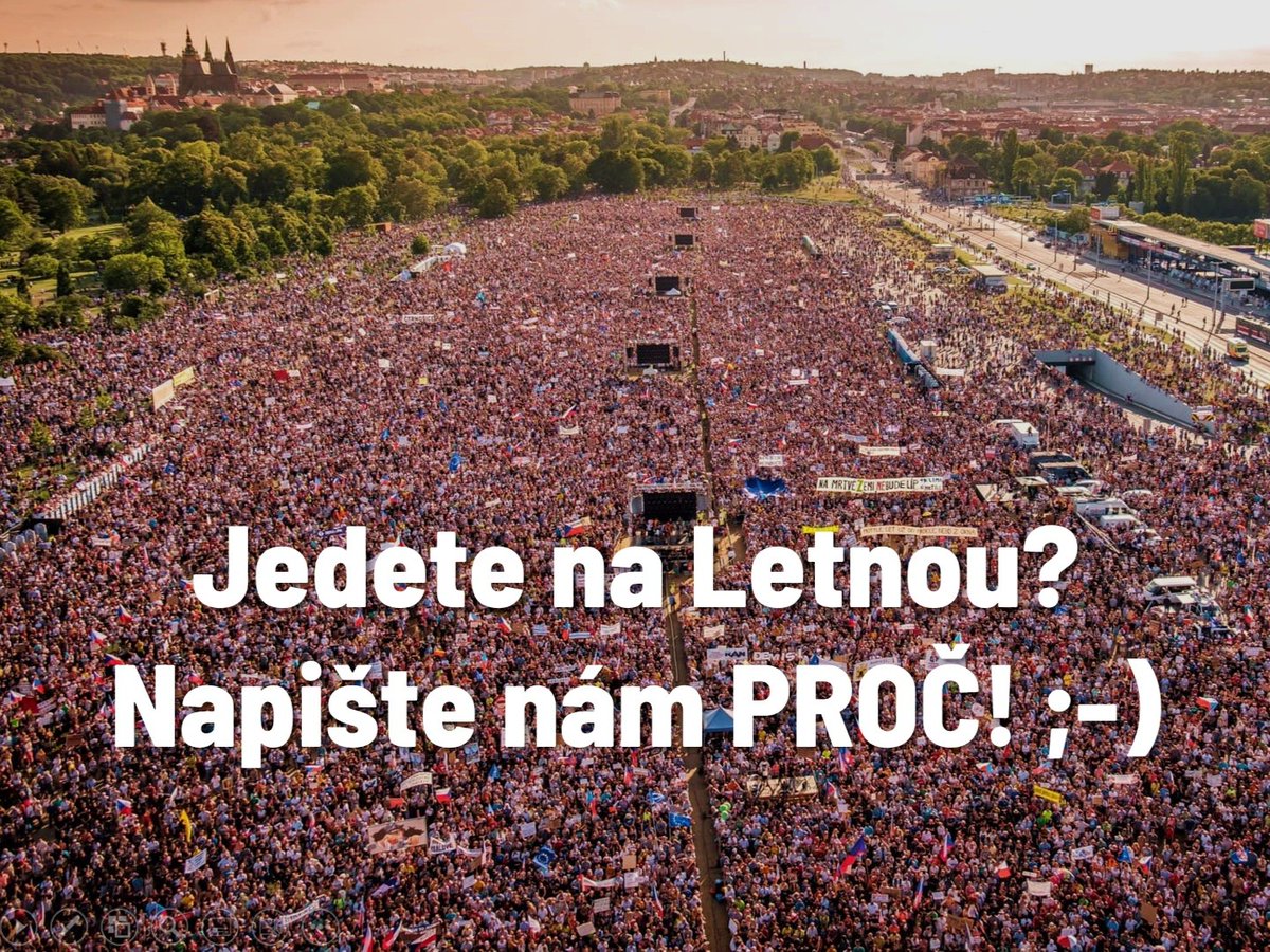 Zaznamenali jsme názor, že přijet na Letnou prý nemá ŽÁDNÝ SMYSL. Prý buď není proč se potkat, anebo je to úplně k ničemu a ničeho tím nedosáhneme.

Tak víte co? Pojďte ukázat, PROČ NA LETNOU JEDETE právě Vy! 🦁
 
Napište nám na informace@milionchvilek.cz nebo sem do komentářů,