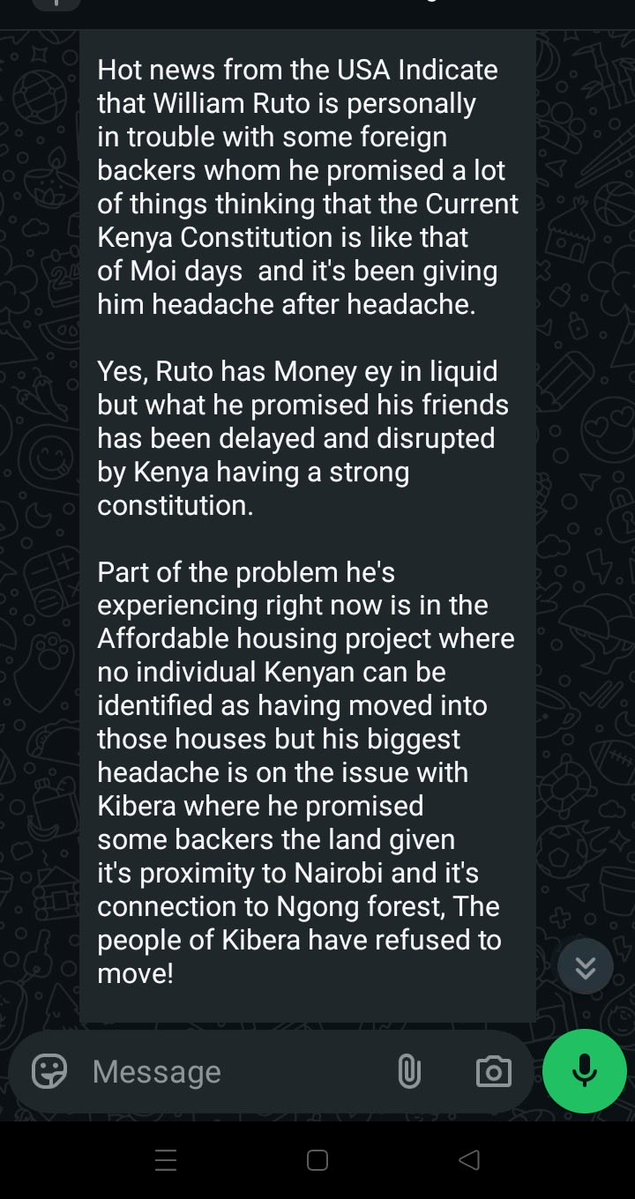 CharlesKapaiku's tweet image. Fellow Kenyans 
STOP talking about 2027
Things are already bad right now &amp;amp; out  of hand
We need to reclaim our Country RIGHT NOW!
I hear Affordable housing is specifically meant to move Kibera People coz the land has been promised to some Foreigners 

@cbs_ke @DrJuma_M @_James041