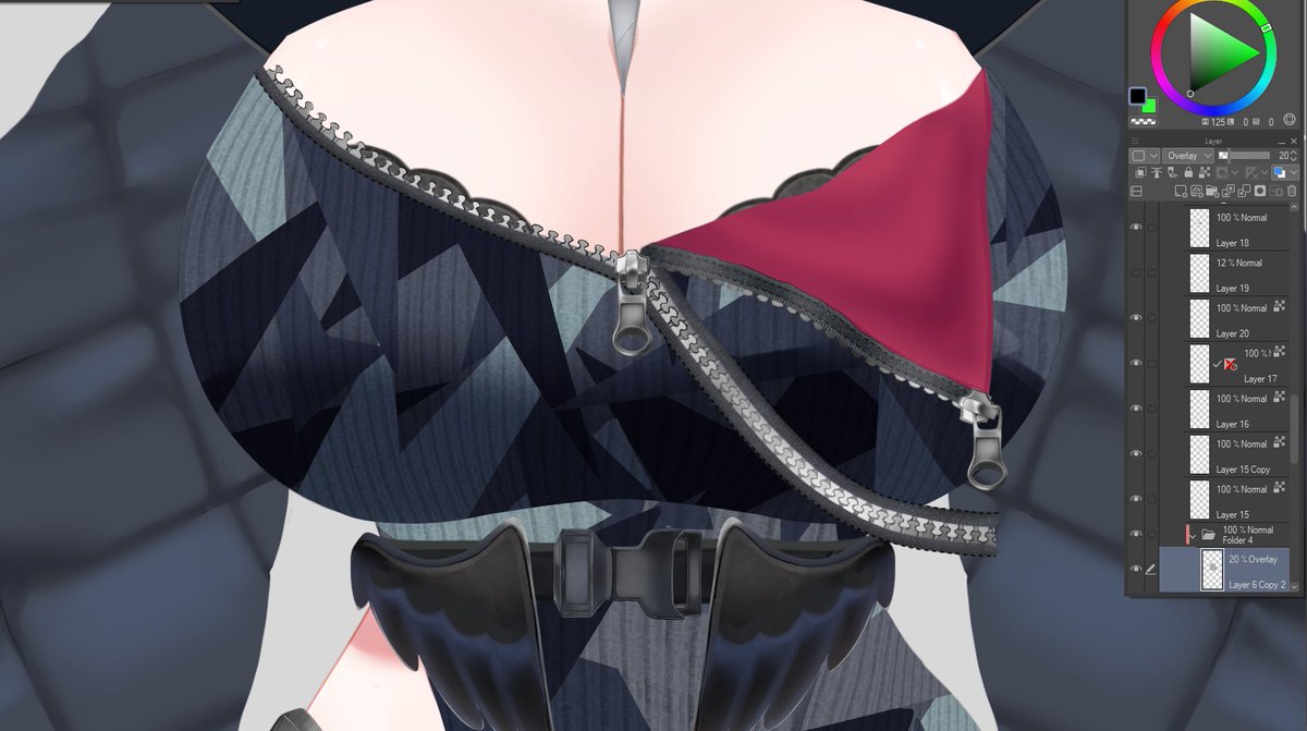 I looked at my own hoodie for the zip designs so it looked like an actual zip on the clothing and not just a random zipper floating 🫠