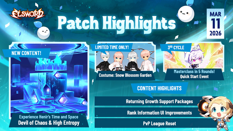 Elsword's tweet image. If you haven't had a chance to check out today's update yet, here's some highlights to help you out!

#Elsword #Patch #Highlights