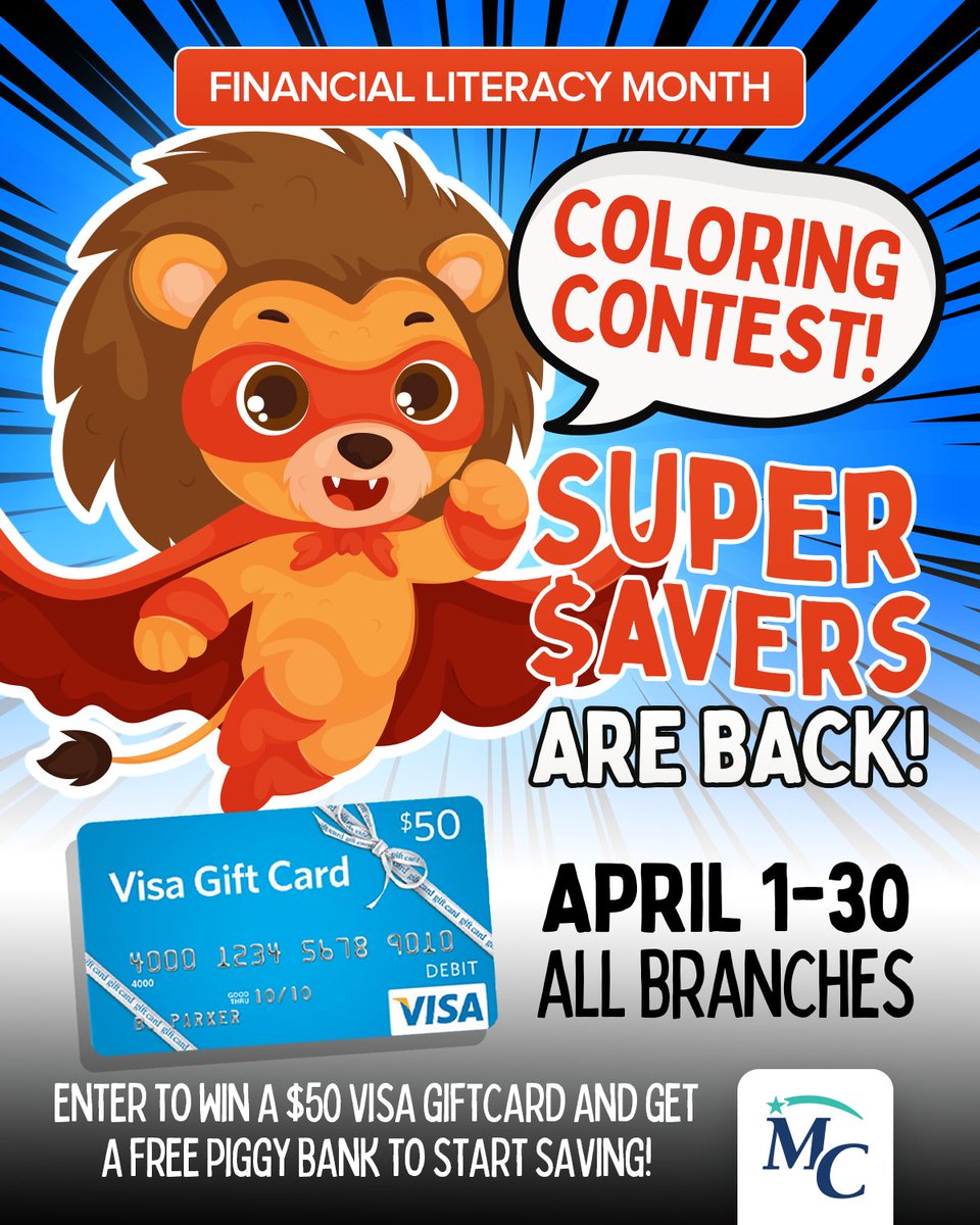 MidwestCommFCU's tweet photo. 📣 Calling all young artists ages 12 and under! 🎨

Learn more at our website here: https://t.co/oBbZbIgMWJ https://t.co/7hfVfEFaNh