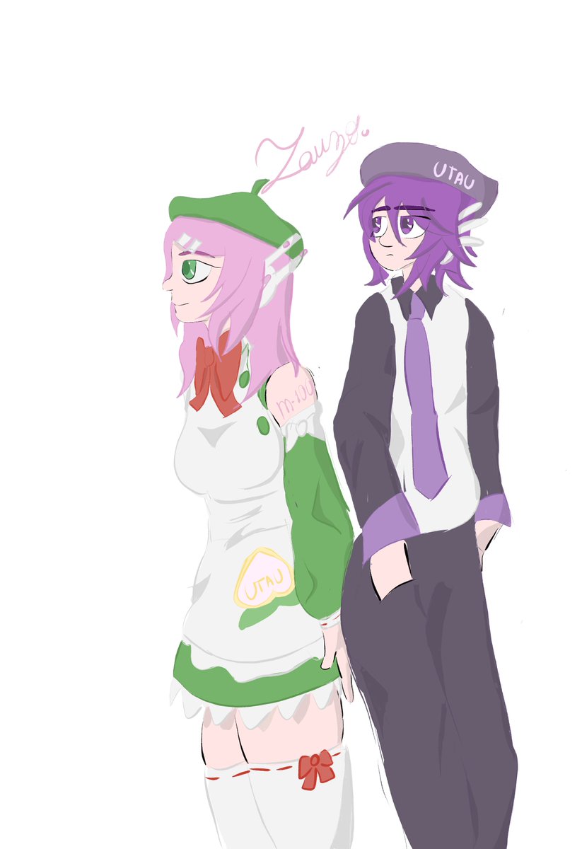 Momo and defoko :3 💜🩷
#momonemomo #defoko #唄音ウタ #桃音モモ #UTAU