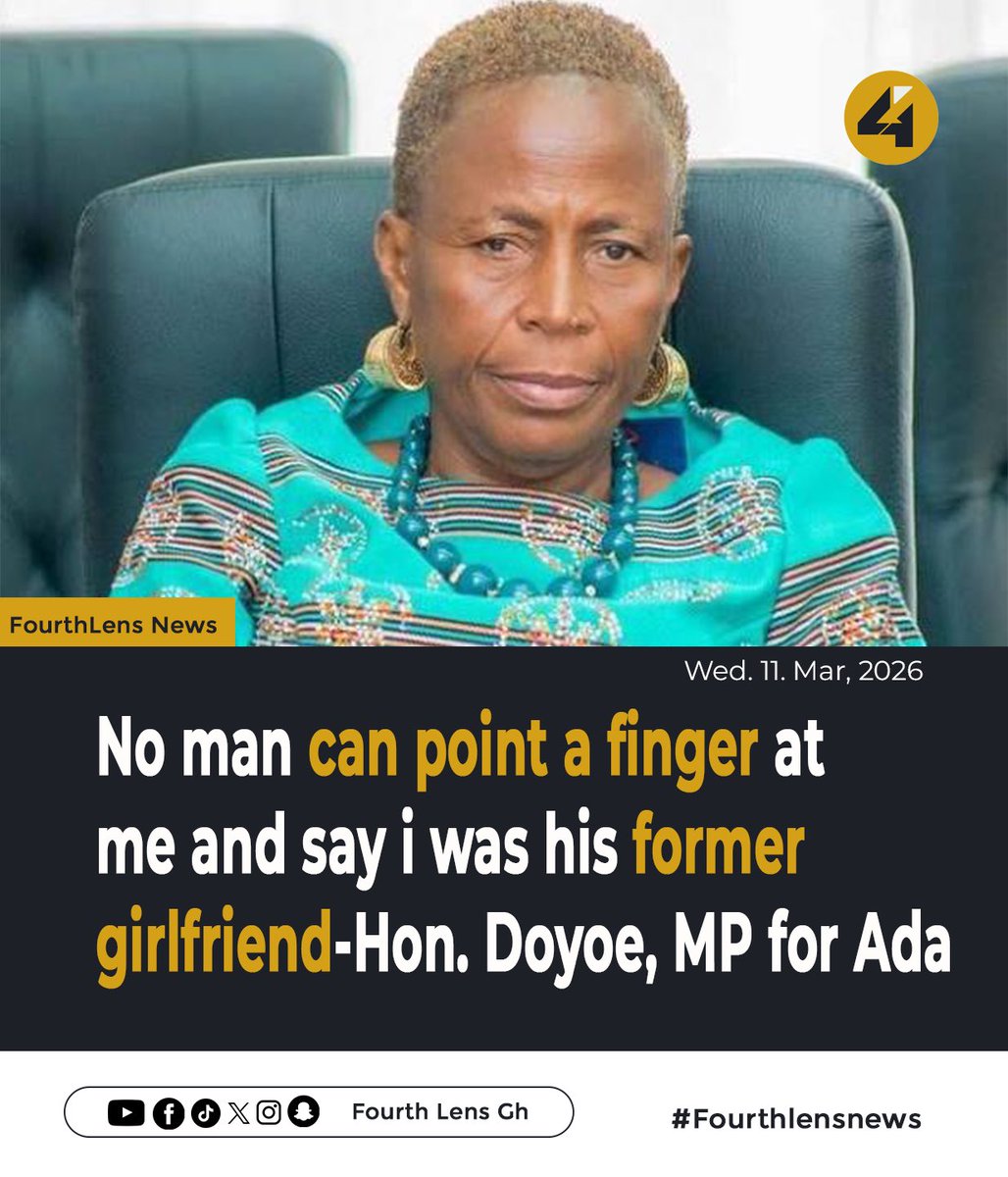 FourthlensGh's tweet photo. I was never involved when I was young."
The MP for Ada opens up about marrying early and why no man can point a finger at her today.
#HonDoyoe #AdaMP #GhanaPolitics
#Personalintegrity
#WomenInLeadership https://t.co/bj1O9tE6uJ