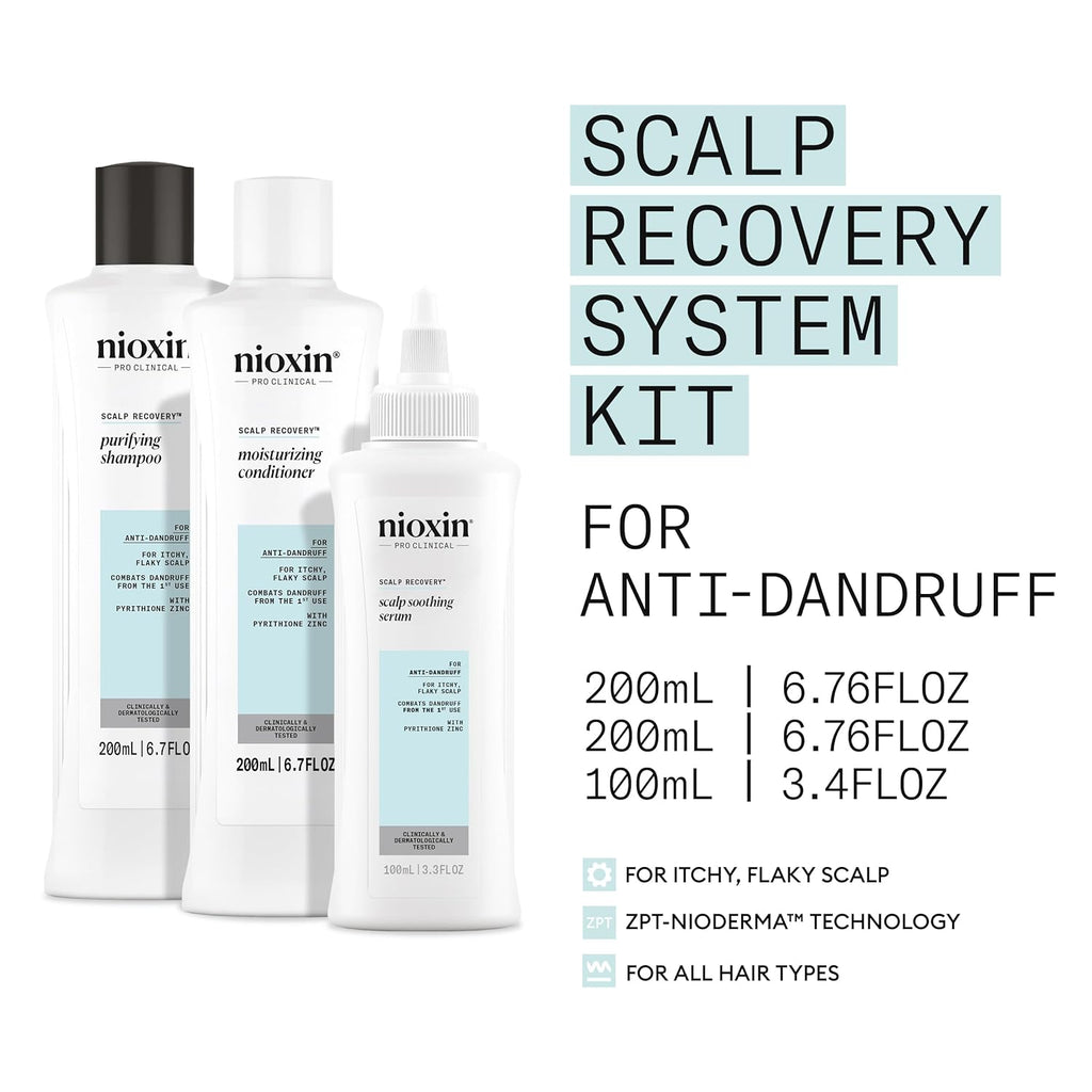 ShSalons's tweet photo. Say goodbye to dandruff &amp; hello to healthy hair! 🌿 The NIOXIN Scalp Recovery System Kit tackles dryness &amp; itchiness from the first use. Enhance your hair’s health &amp; maintain moisture balance for just $40.00. Get yours now: https://t.co/jWpVwTV19s #HairCare #Nioxin https://t.co/33szGG6niM