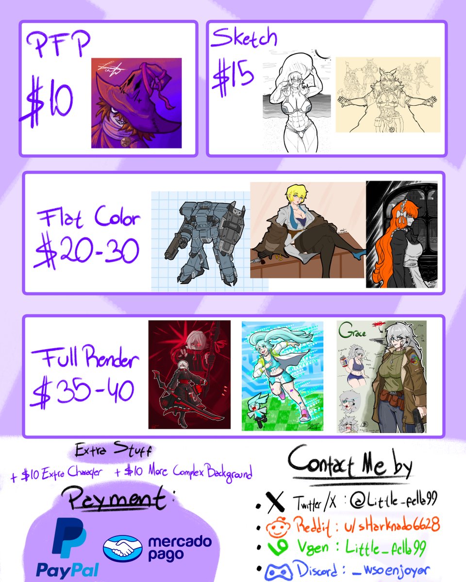 Little_fella99's tweet photo. 🔥🔥🔥HERE IT IS FINALLY!!! 🔥🔥🔥

Here's a much neater and more up-to-date price list. However, I'm still keeping my limit of 2 free slots.  

For more information, send me a DM.

#VGENartist #commissions #SmallArtist #Art #Vgen https://t.co/GG0aCJw3I6