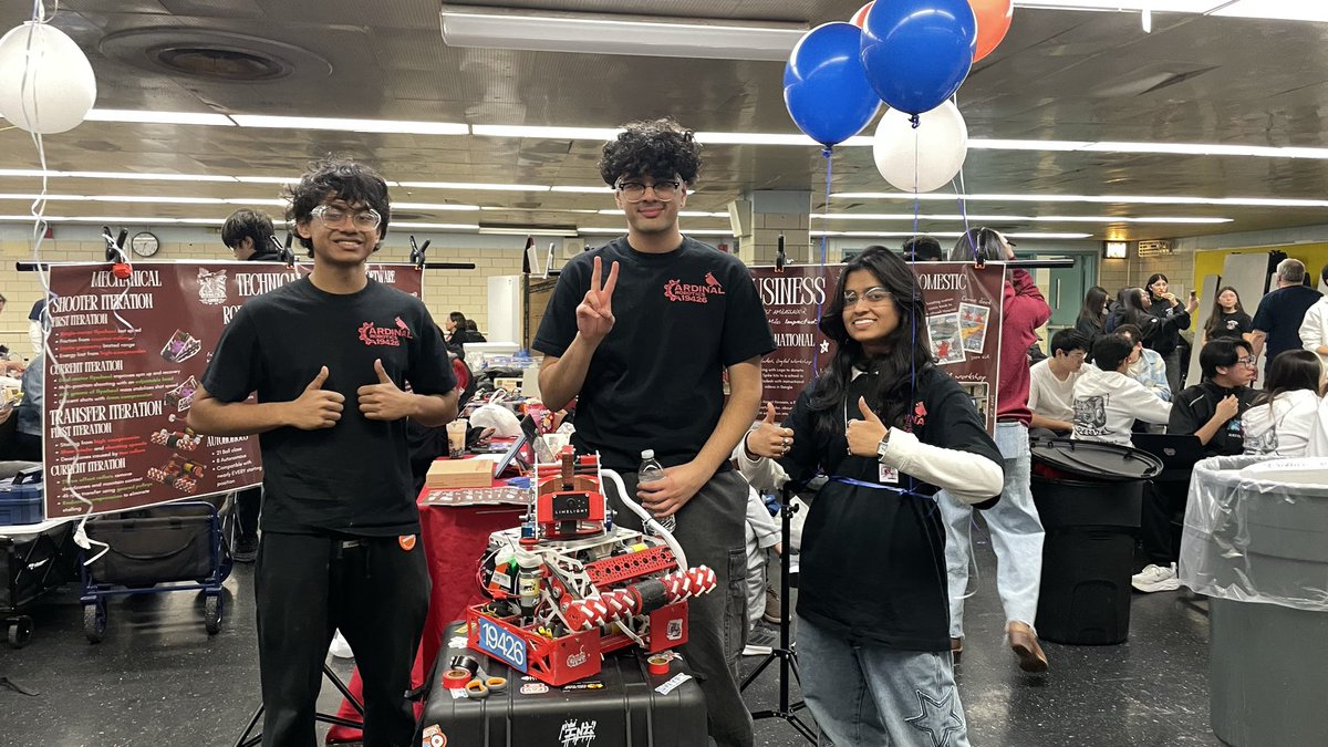 Congratulations to our robotics team. They will be one of five teams presenting New York city in the First Tech competition April 2-May  2 in Houston Texas. We are very proud of our students and wish them the best of luck