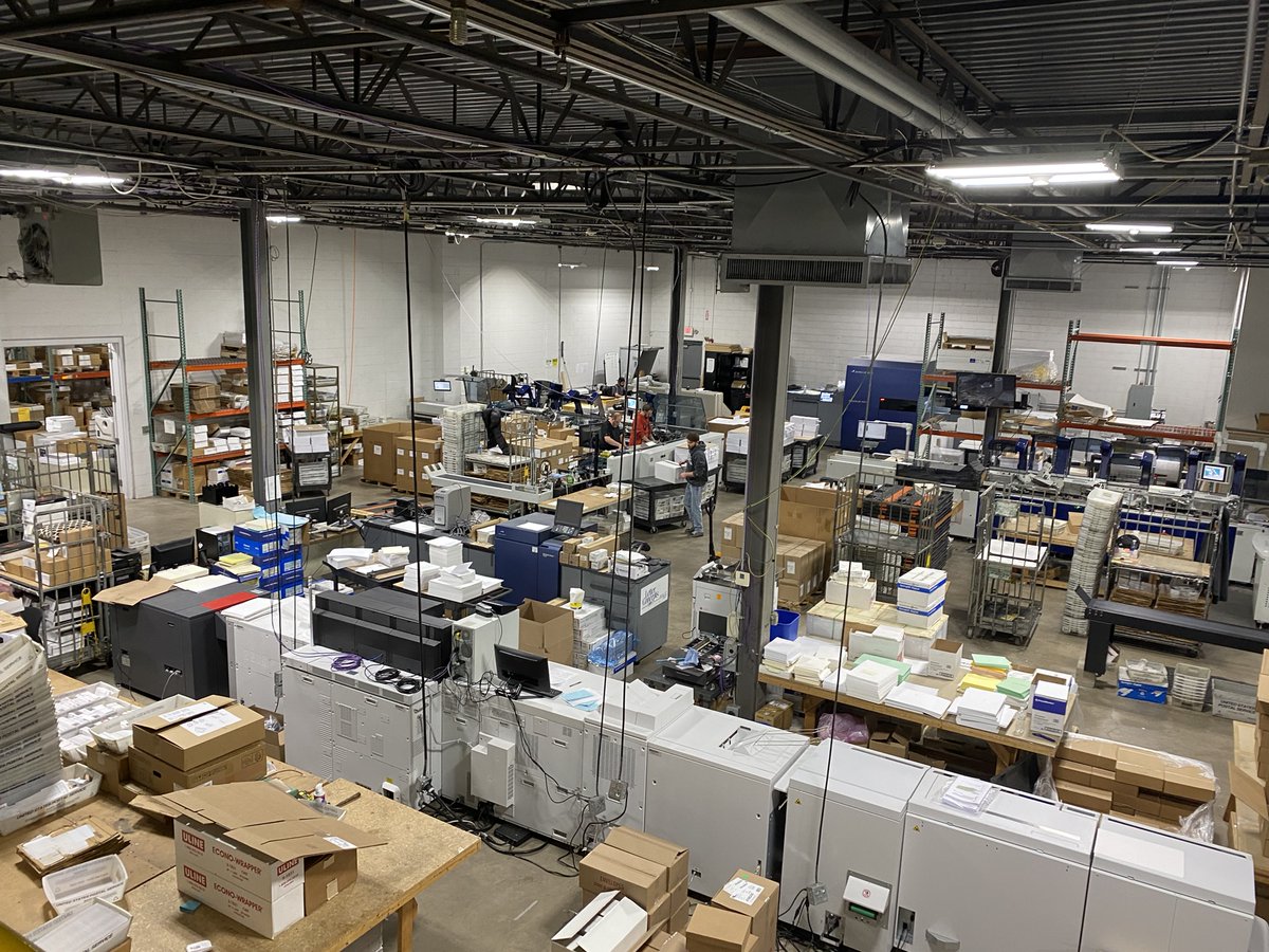A look behind the scenes at our production floor that makes all of our mailings possible!