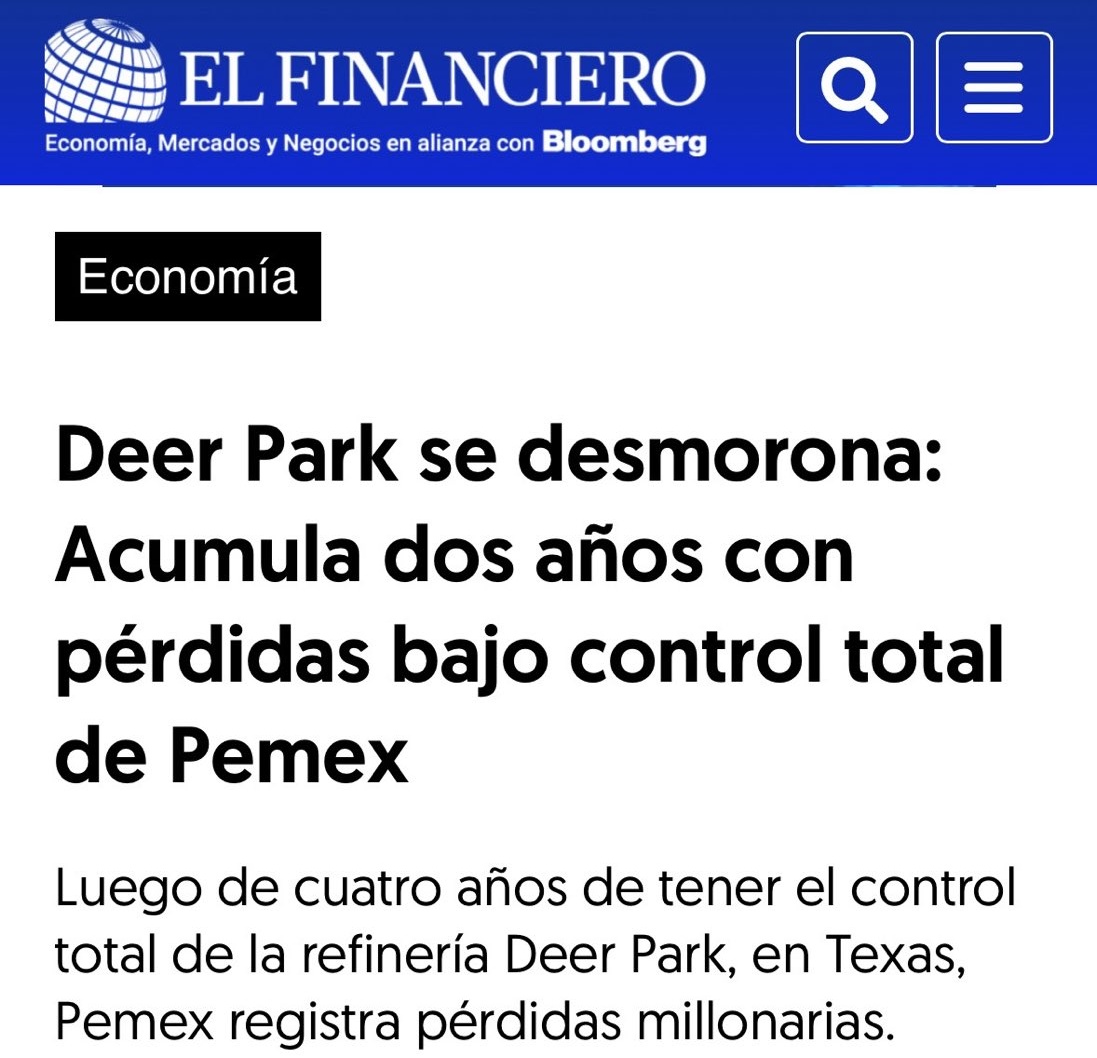 La 4T logró lo impensable: Que una refinería en Estados Unidos pierda dinero en el contexto de los mejores márgenes de utilidad gracias al elevado precio del petróleo 🤡 

MORENA es el partido estómago: Lo que tocan lo hacen mierda.

¡Eso sí! Son soberanos... soberanos idiotas.
