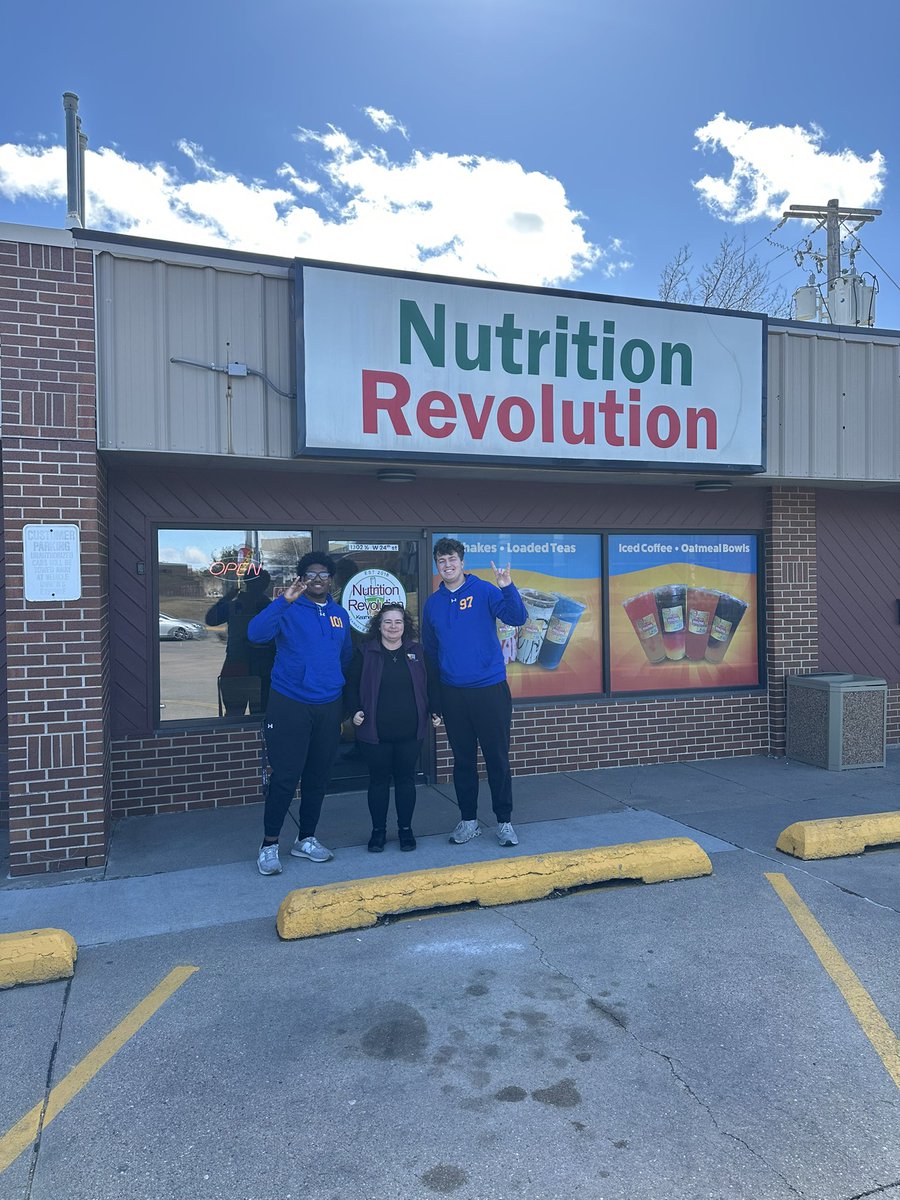 Thank you Nutrition Revolution for the support  <a href="/UNK_Football/">UNK Football</a> #blueswarm