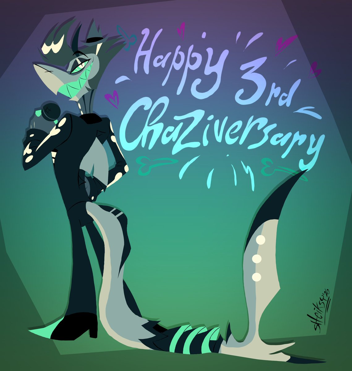 Happy Chaziversary!

Drew this quick thingy between c0mms for his special day💦

I look forward for more Chaz in the (hopefully) near future!

#HelluvaBoss #HelluvaBossChaz #ChazHelluvaBoss #ChazThurman #ChazwickThurman #Chaz #HelluvaBossFanart