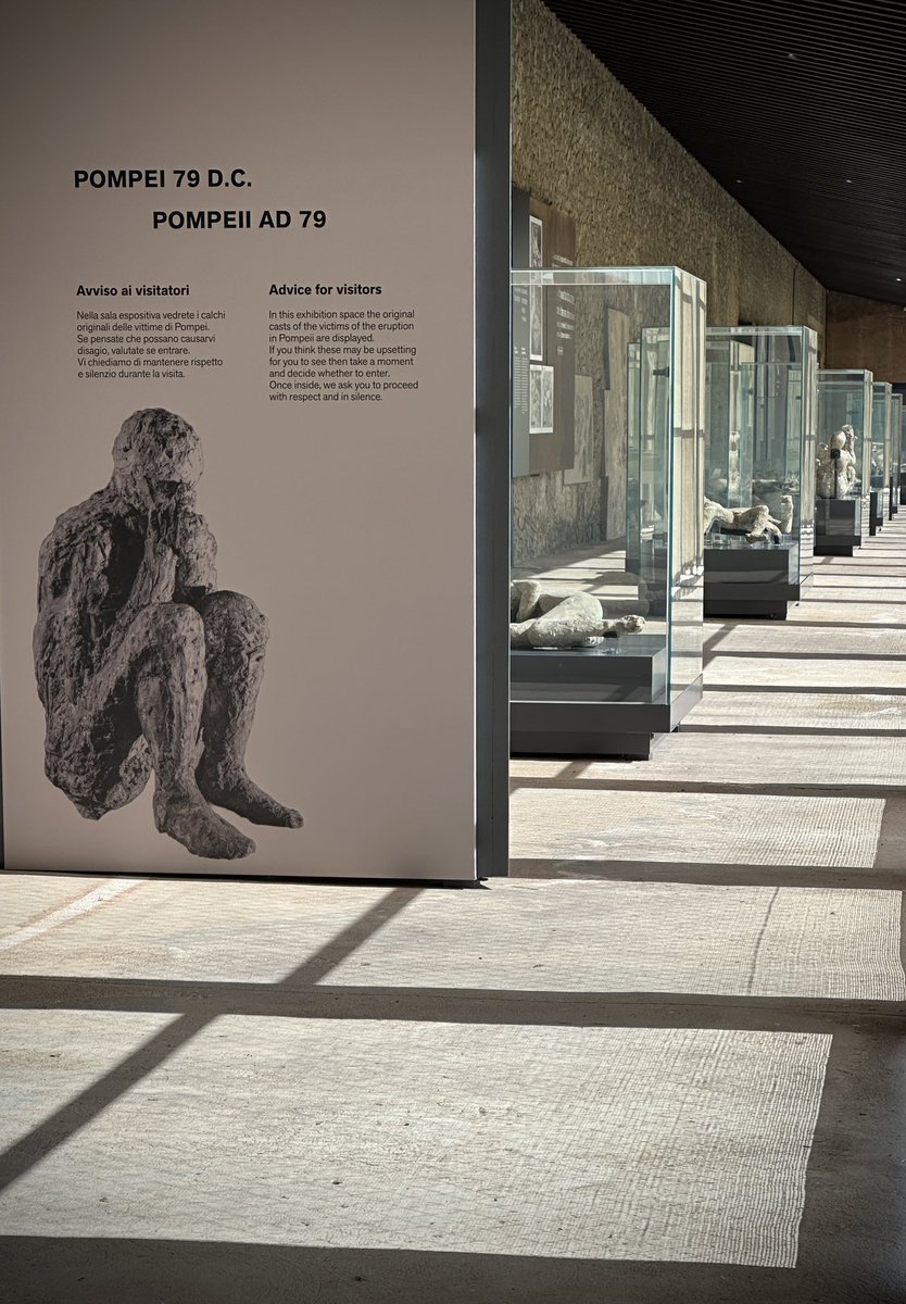 pompei79's tweet image. A day filled with poignant reflection as the permanent exhibition dedicated to the plaster casts of ancient Pompeians opened in #Pompeii.
At last they are given context: where, when &amp;amp; how they were found, what they were found with, and details such as their sex &amp;amp; approximate age.