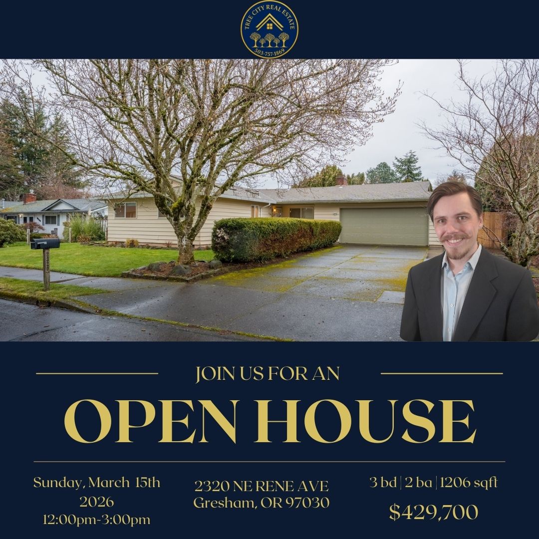 TreeCityRE's tweet photo. 🏡 OPEN HOUSE | GRESHAM
Sun, March 15 | 12–3PM
$429,700 | 3BD/2BA | 1,206 SF
2320 NE Rene Ave
One-level ranch w/ 2-car garage, fenced yard &amp; patio.
Hosted by Marshall Abbott, Broker
📞 971-216-9403
🌐 https://t.co/ZyWKOWCUj7
#OpenHouse #Gresham #PDXRealEstate #OregonHomes https://t.co/77WsgLuDfw
