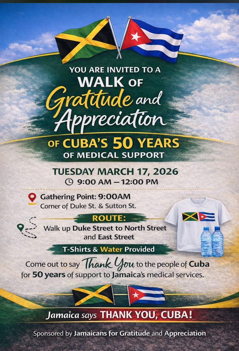 Come out and say thanks to the medical persons from Cuba.