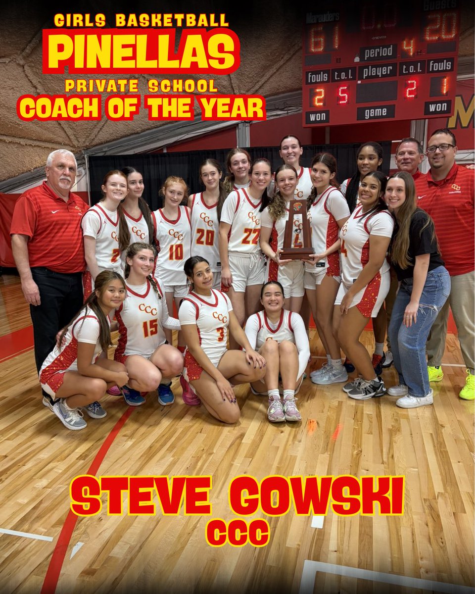 AbsolutelyKfish's tweet photo. 🏀 Pinellas Private Schools - Girls Basketball Post Season Honors

🏆 Co-Player of the Year:
Emme Dalhoff, @ccc_girls_bball 
Ellie Bross, @SportsCalvary 

🏅 Coach of the Year
Steve Gowski, @ccc_girls_bball 

*As voted by the coaches https://t.co/zcQCHJVKEG