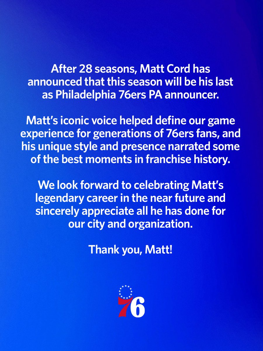 Philadelphia 76ers tweet media